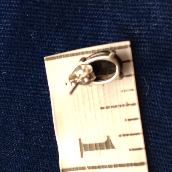 Black Onyx Stone Stud Earrings - Picture 8 of 12